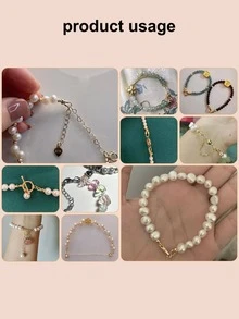 100 cái/bộ Phụ kiện trang sức DIY bằng sắt - Nhiều màu - Xem 4