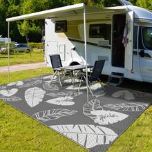 Outdoor Rug for Patios Clearance, Reversible Plastic Straw Mat for Camping, RV, Deck, Picnic, Camper, Balcony - Multicolor - View 4