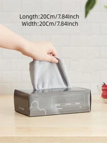 HYER KITCHEN 20入組素色清潔抹布 - 灰色 - 查看 3