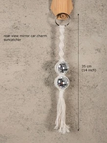 1 pieza Borla colgante de pared con diseño de cuenta - Beis - Ver 5