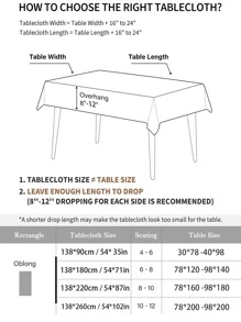 格子圖案桌布餐桌簡單防水防油桌布 - 彩色 - 查看 3