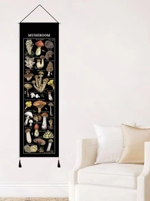 1pc Mushroom Pattern Tapestry, Fabric Wall Blanket For Home Wall Decor - Multicolor - View 5