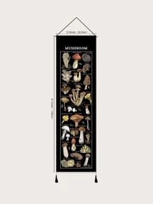 1pc Mushroom Pattern Tapestry, Fabric Wall Blanket For Home Wall Decor - Multicolor - View 3