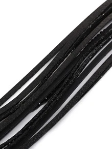 Vòng đeo tay nhiều lớp trang trí pha lê - màu đen - Xem 3