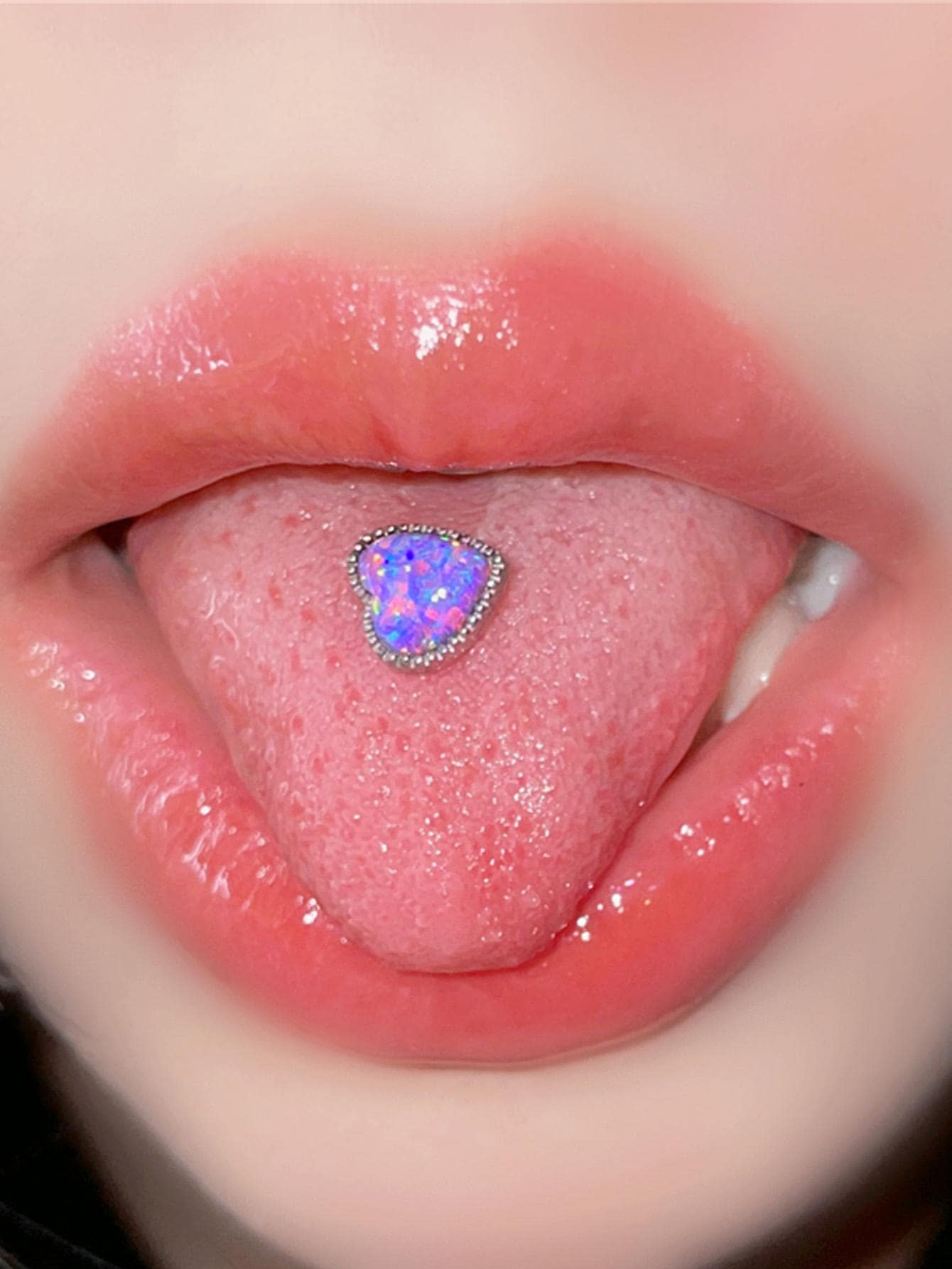 Heart tongue ring shop