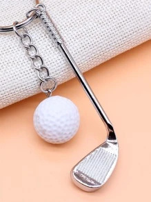1pc Men Golf Ball Decor Fashionable Keychain For Gift Car Accessories Bag Charm School Cute Goth Y2k
