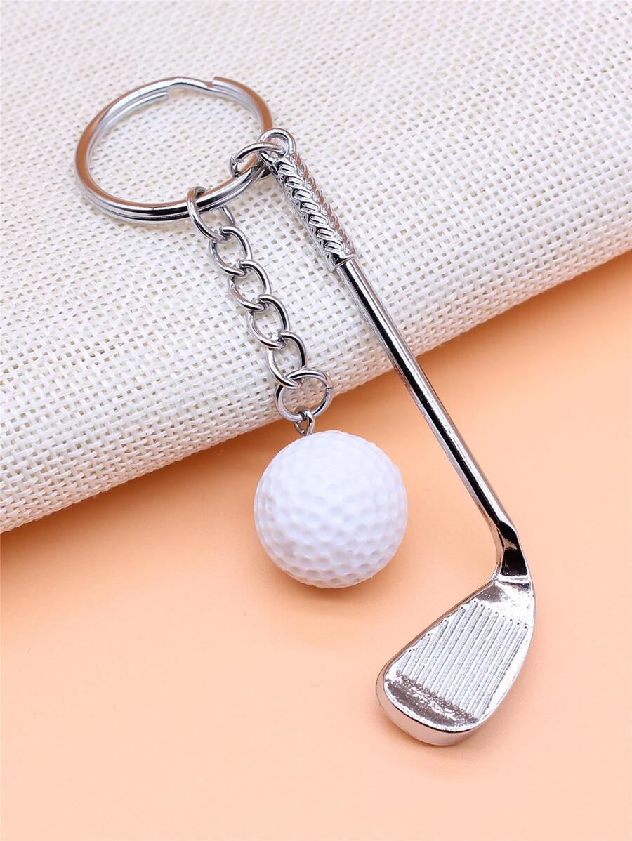 1pc Men Golf Ball Decor Fashionable Keychain For Gift Car Accessories Bag Charm School Cute Goth Y2k
