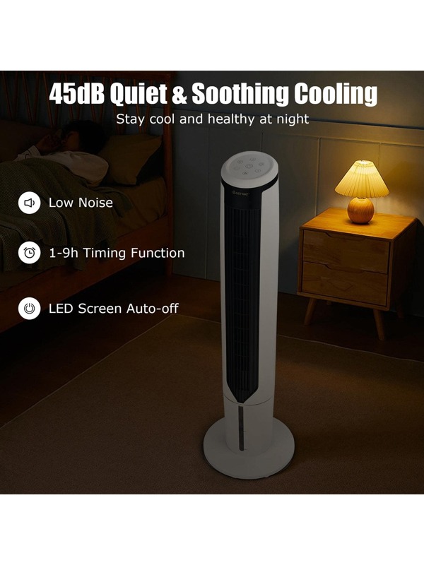 Costway 41'' Evaporative Air Cooler Quiet Cooling Oscillating Fan with Remote Control SHEIN UK