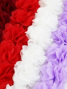 1入組花朵設計DIY面料 - 白色 - 查看 6