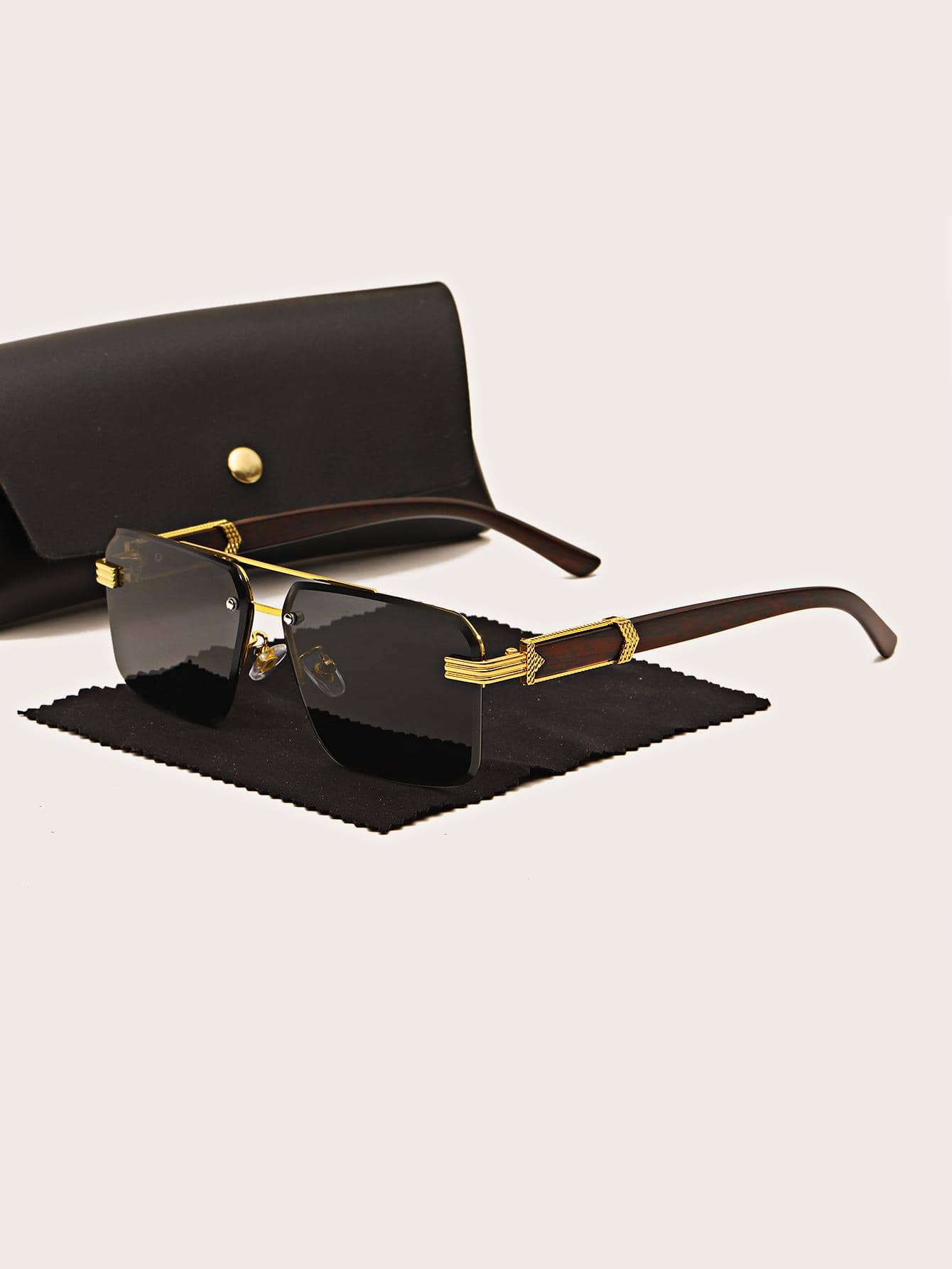 Gafas de moda con montura geométrica para hombre, gafas de sol vintage, accesorios de playa, gafas de sol para el verano, la playa, actividades al aire libre y viajes