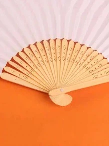 1 Quạt Gấp Trống Giấy Trắng Trang Trí Nhà Quạt Cầm Tay - trắng - Xem 6