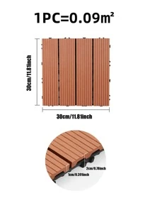 1 pieza impermeable decorativo piso - Color caoba - Ver 3