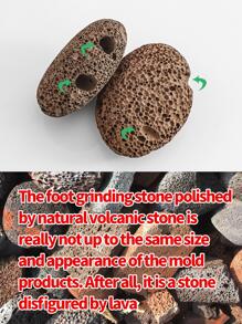 1pc Lava Foot Grinding Stone, Minimalist Exfoliating Foot Brush For Bathroom Bathroom Decor Summer - Multicolor - View 7