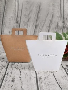 6pcs Letter Graphic Gift Box - White - View 3