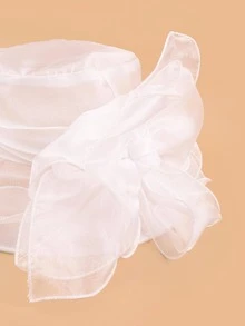 1頂歐根紗亮片肯塔基羽毛飾帽,女士寬邊新娘茶會婚禮帽子遮陽帽 - 白色 - 查看 4