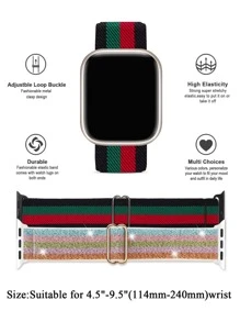 10 件/套编织弹力尼龙运动单圈表带兼容 表带兼容小米、兼容华为、兼容 Fitbit Versa 2 1、兼容三星 Galaxy Watch，20 毫米 22 毫米 38 毫米 40 毫米 41 毫米 42 毫米 44 毫米 45 毫米 46 毫米 49 毫米 男女通用，尼龙弹性表带腕带兼容 Series 10 9 8 7 6 SE 5 4 3 2 1 Ultra Ultra 作为送给返校学生的礼物 - 彩色 - 查看 4
