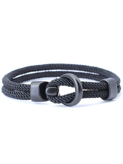 Minimalist Handmade Milan Rope Bracelet Black Easy Hook Men String Bracelet For Armband Party Cool Simple Jewelry