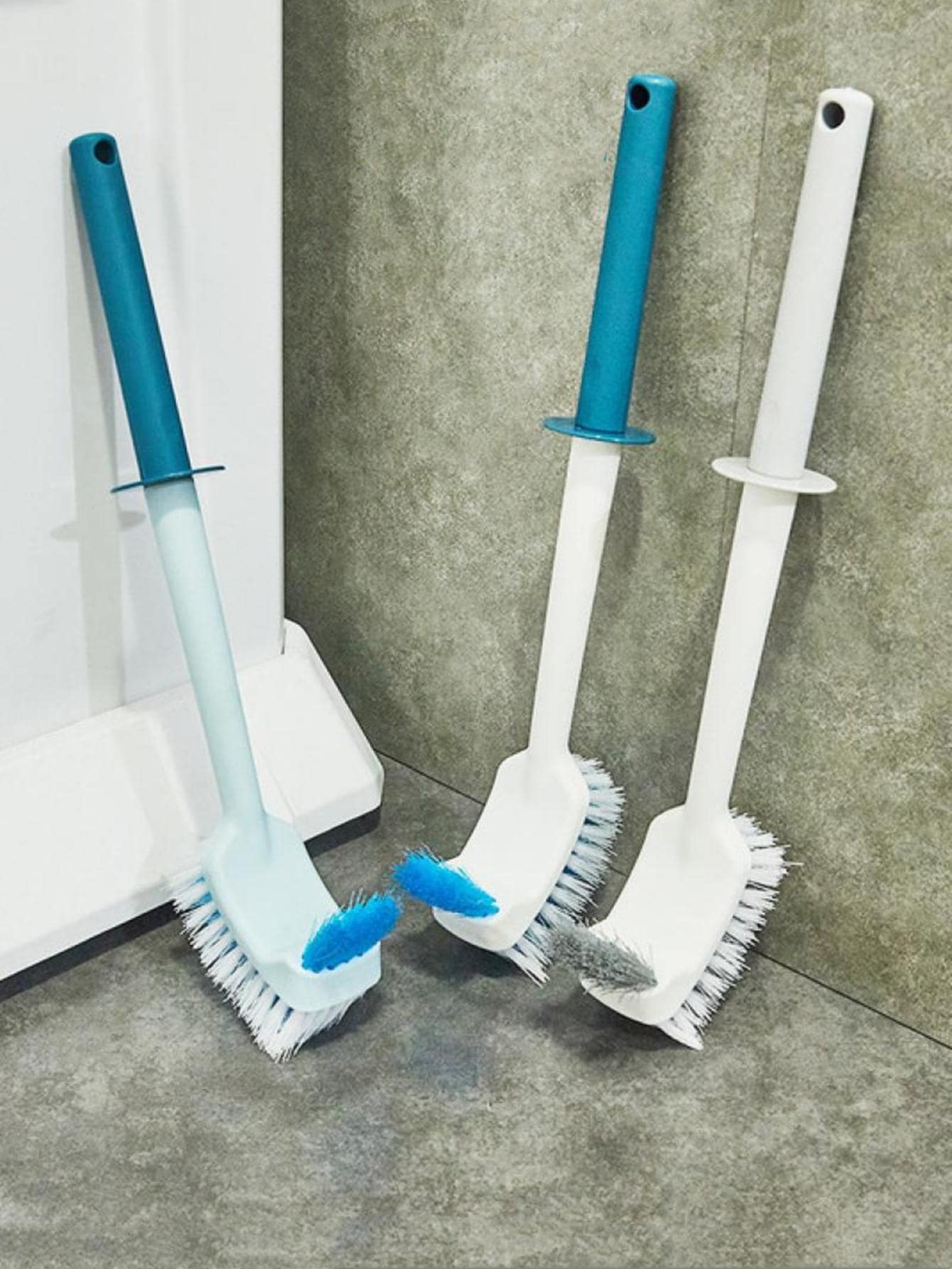 1pc Two Tone Toilet Cleaning Brush - Multicolor - View 1