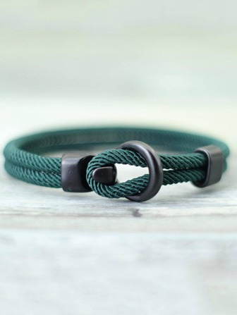سوار يدوي بسيط من حبل ميلان الأسود ،آمن للاستخدام،سوار حبل للرجال لحزب لابس سهل الإغلاق مجوهرات بسيطة وجذابة