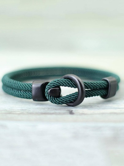 Minimalist Handmade Milan Rope Bracelet Black Easy Hook Men String Bracelet For Armband Party Cool Simple Jewelry