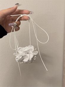 1 chiếc vòng cổ choker họa tiết hoa Pháp cổ điển dành cho nữ - trắng - Xem 4