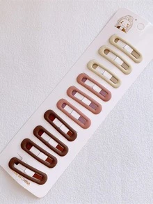 10入組女士隨機星形裝飾時尚髮夾日常裝飾 - 彩色 - 查看 10