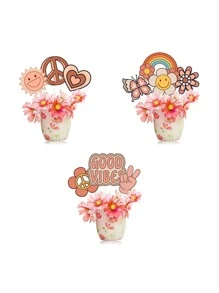 43pcs Cartoon Graphic Decorative Balloon & Pull Flag Set - Multicolor - View 6