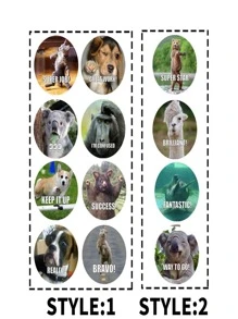 TYFYO 500pcs/Roll 2.5CM Funny Motivational Stickers Reward Stickers Gift Decoration Toy Game Tag Stationery Supplies,Christmas - Multicolor - View 3