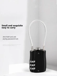 1pc Zinc Alloy Password Lock, Daily Two Tone Combination Lock For Home - Multicolor - View 1