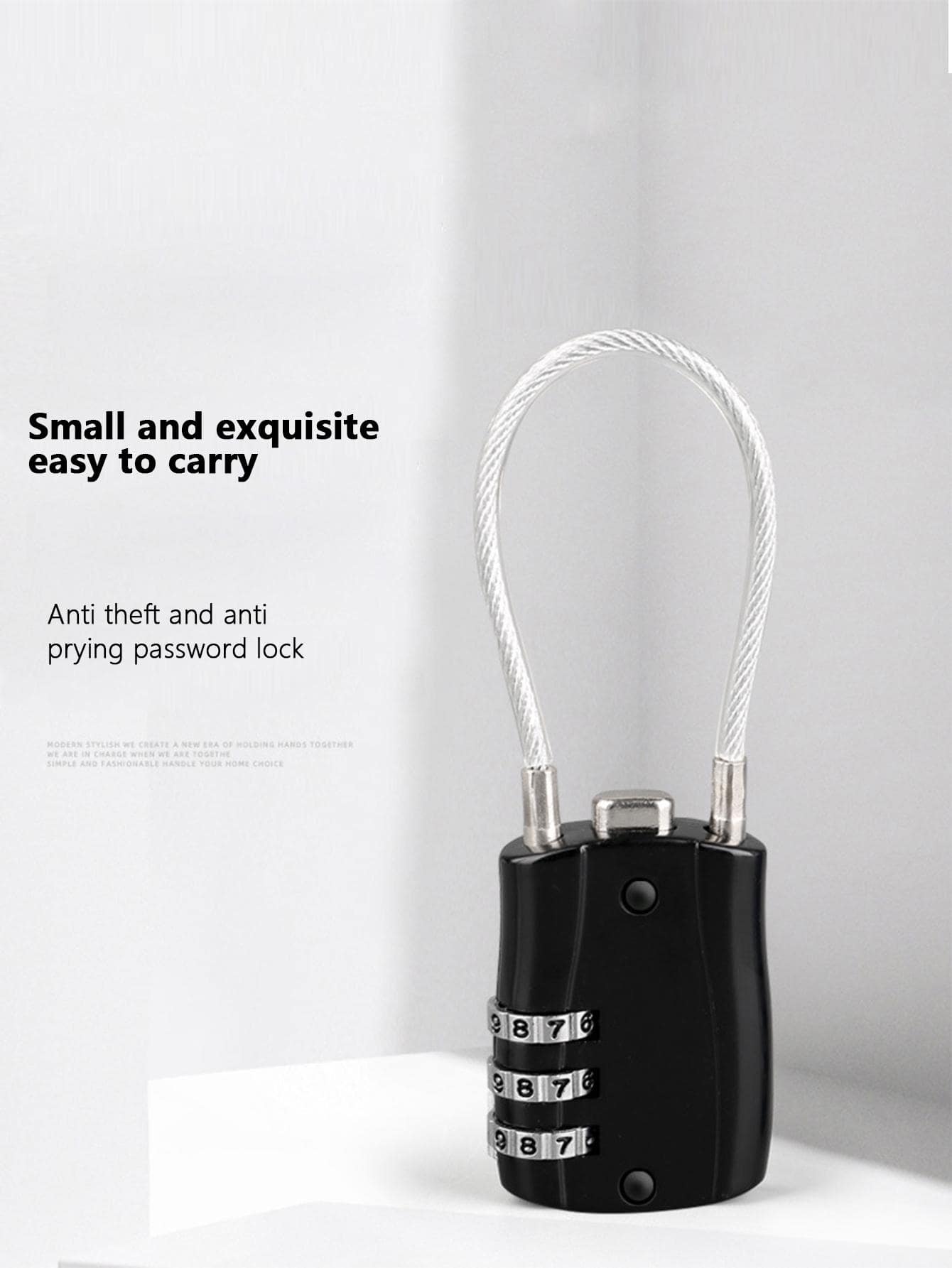 1pc Zinc Alloy Password Lock, Daily Two Tone Combination Lock For Home - Multicolor - View 1