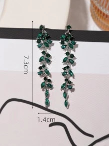 Rhinestone Decor Drop Earrings