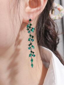 Rhinestone Decor Drop Earrings