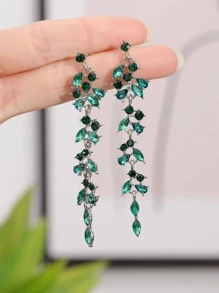 Rhinestone Decor Drop Earrings