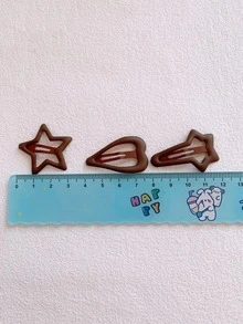 10入組女士隨機星形裝飾時尚髮夾日常裝飾 - 彩色 - 查看 3