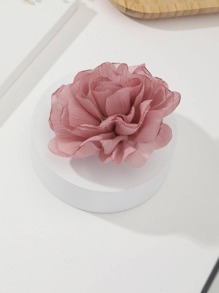 1入組女性花朵裝飾時尚髮夾適用於日常 - 藕粉色 - 查看 1