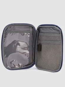 1pc Portable Medicine Storage Bag, Navy Blue Polyester First Aid Bag For Home, Travel - Navy Blue - View 5