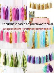 5入組派對裝飾紙流蘇套裝 - 銀色 - 查看 3