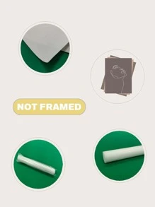 3入組抽象人物圖案無框畫 - 彩色 - 查看 3