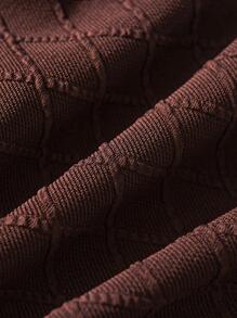 1pc Plain Sofa Slipcover - Coffee Brown - View 4