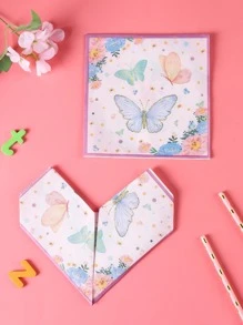 24pcs Butterfly Pattern Disposable Napkin - Multicolor - View 3