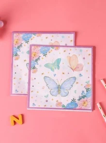 24pcs Butterfly Pattern Disposable Napkin - Multicolor - View 2