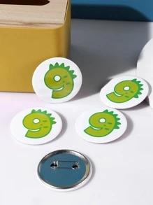 5pcs Number Pattern Party Badge - Green - View 3