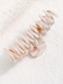 1入組女性大理石休閒髮爪適用於日常