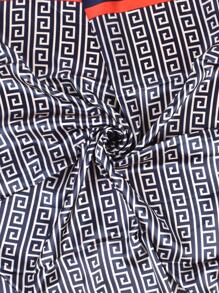 1 chiếc khăn Bandana họa tiết địa lý thời trang dành cho nữ dùng để trang trí hàng ngày, dây buộc tóc, băng đô lý tưởng để tô điểm cho vẻ ngoài của bạn vào mùa đông thu - Màu xanh hải quân - Xem 6