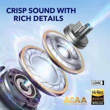 Soundcore by Anker Liberty 4, Noise Cancelling Earbuds, True Wireless Earbuds with ACAA 3.0, Dual Dynamic Drivers for Hi-Res Premium Sound, Spatial Audio with Dual Modes, All-New Heart Rate Sensor - Blue - View 3