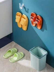 3pcs Wall Mounted Slipper Rack, Plastic Shoe Holder For Bathroom