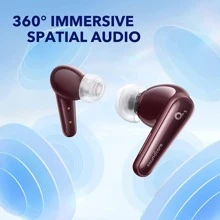 Soundcore by Anker Liberty 4, Noise Cancelling Earbuds, True Wireless Earbuds with ACAA 3.0, Dual Dynamic Drivers for Hi-Res Premium Sound, Spatial Audio with Dual Modes, All-New Heart Rate Sensor - Burgundy - View 4