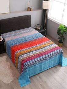 4pcs Geometric Pattern Sheet Set, 1pc Flat Sheet And 1pc Fitted Sheet And 2pcs Pillow Case, Pillow Insert Not Include, Modern Bed Sheet Set, For Bedroom