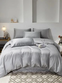 素色被套不附帶內芯 - 淺灰色 - 查看 7