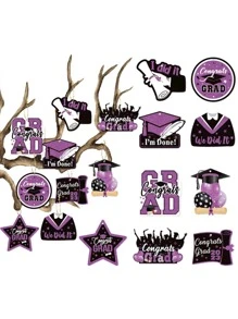 9 piezas Guirnalda graduación fiesta decorativo espiral - Dorado - Ver 3